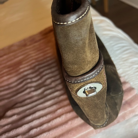 ๐ RARE! LIMITED edition Coach bag! Brown suede and pink trim - Picture 8 of 11